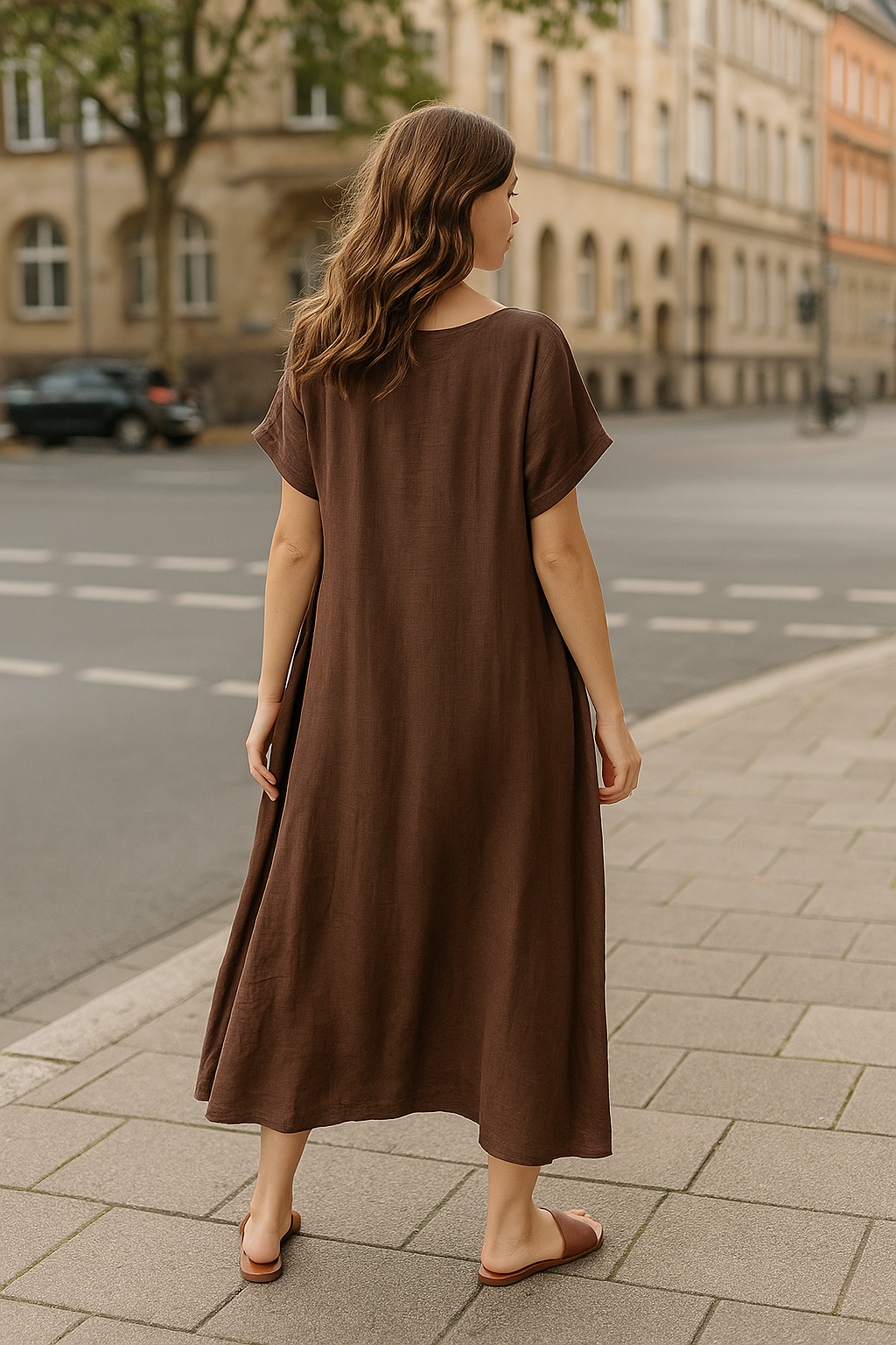 Luftiges Choco-Sommerkleid mit Taschen – Bis Größe 44