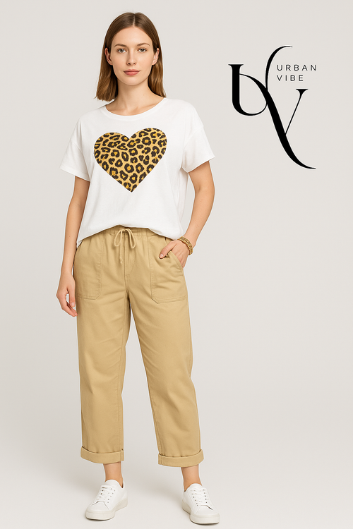 Leopard Heart Casual Look